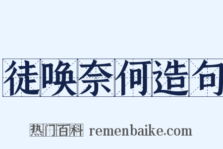 徒唤奈何造句是什么意思的图片